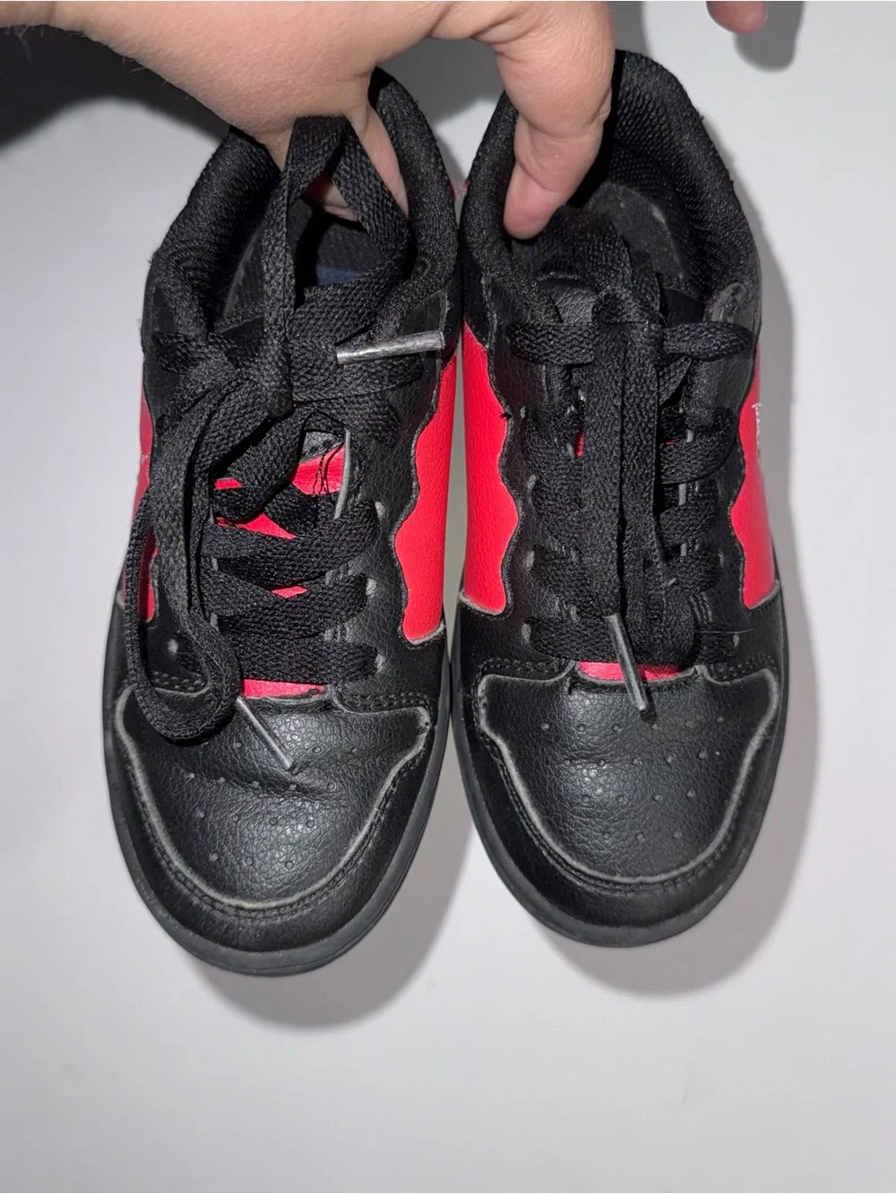 Polo Ralph Lauren Kids Black Red Low Top Sneakers Youth Size 11
